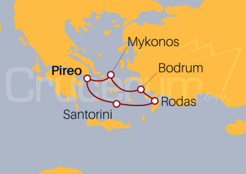Itinerario Crucero Crucero Resplandor Griego desde Pireo de 2022 a 2023