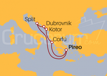 Itinerario Crucero Crucero Mar Adriático y Gemas Griegas 2023