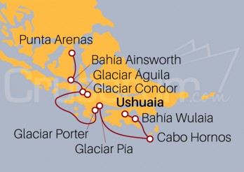 Itinerario Crucero Exploradores de la Patagonia