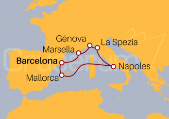 Itinerario Crucero Mediterráneo desde Barcelona I