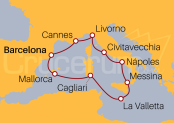 Itinerario Crucero Mediterráneo desde Barcelona I