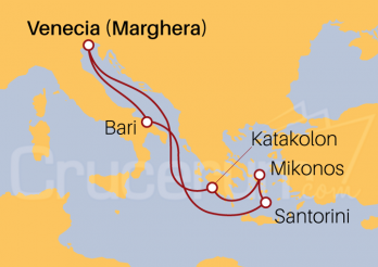 Itinerario Crucero Crucero Islas Griegas 2023