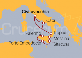 Itinerario Crucero Crucero Mediterráneo desde Roma
