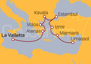 Itinerario Crucero De La Valletta a Limassol