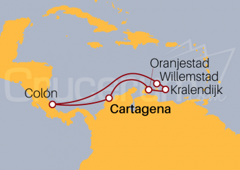 Itinerario Crucero Colombia, Antillas Holandesas y Cartagena