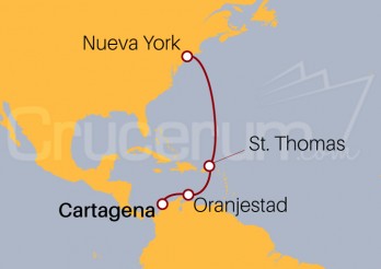 Itinerario Crucero De Cartagena a Nueva York