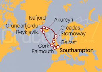 Itinerario Crucero Islas Británicas e Islandia