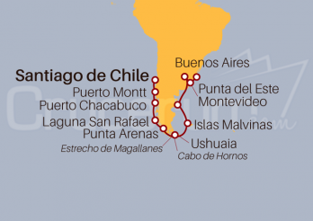 Itinerario Crucero Santiago de Chile a Buenos Aires