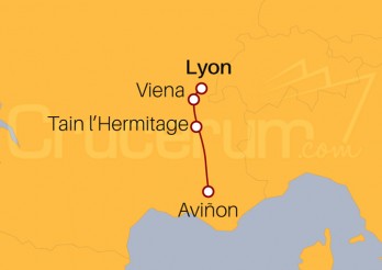 Itinerario Crucero Lyon y el valle del Ródano por Año Nuevo