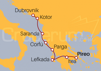 Itinerario Crucero Encanto del Mediterráneo 2025
