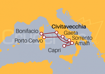 Itinerario Crucero Encantadoras costas italianas 2025