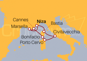 Itinerario Crucero Encuentro en la Riviera