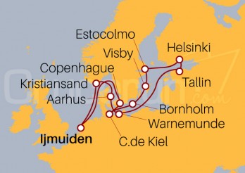 Itinerario Crucero Báltico y Fiordos Noruegos