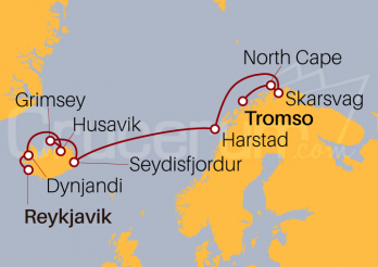 Itinerario Crucero Sabores de Noruega e Islandia
