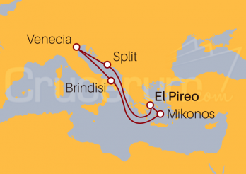 Itinerario Crucero Grecia, Croacia e Italia