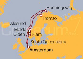 Itinerario Crucero Círculo Polar Ártico