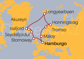 Itinerario Crucero Islandia, Fiordos y Círculo Polar