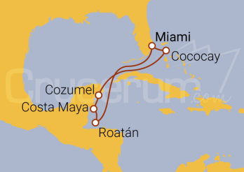 Itinerario Crucero Honduras y México
