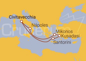 Itinerario Crucero Islas Griegas, Turquía e Italia
