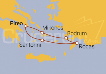 Itinerario Crucero Resplandor de las Islas Griegas