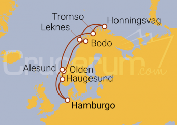 Itinerario Crucero Fiordos Noruegos I