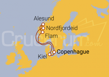 Itinerario Crucero Fiordos desde Kiel