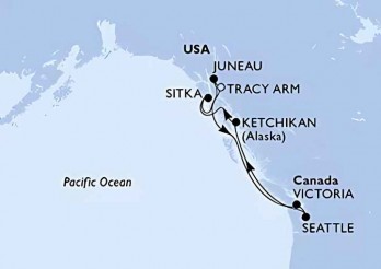 Crucero de 8 días desde Seattle (Washington) a bordo del MSC Poesia septiembre 2026 msc cruceros