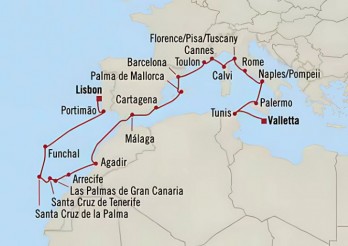 Crucero de 23 días a bordo del Nautica desde La Valletta (Malta) septiembre 2025 Oceania Cruises