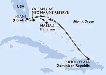 Crucero de 8 días desde Miami (EEUU) a bordo del MSC Divina diciembre 2025 MSC Cruceros