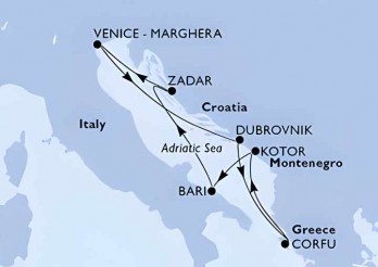 Crucero de 8 días desde Venecia (Italia) a bordo del MSC Opera octubre 2025 MSC Cruceros
