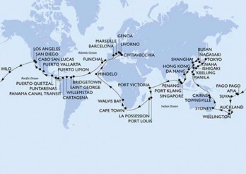 Crucero de 131 días desde Civitavecchia (Roma) a bordo del MSC Magnifica ENERO 2026 MSC Cruceros