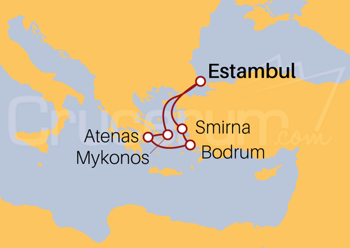 Itinerario Crucero Crucero Turquía y Grecia desde Estambul III 2022