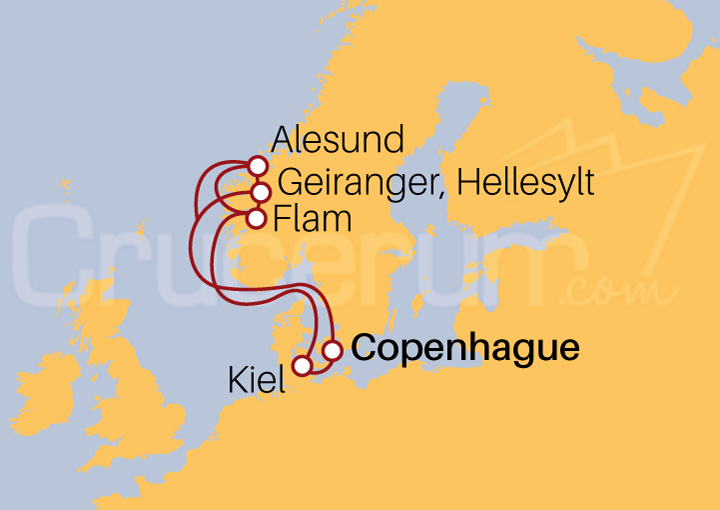 Itinerario Crucero Crucero Maravillosa Noruega II 2022