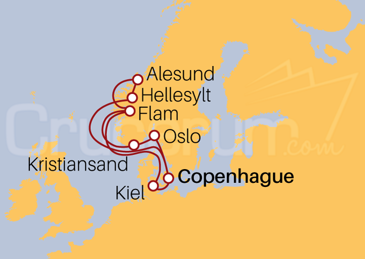 Itinerario Crucero Crucero Gran Maravilla Noruega 2022