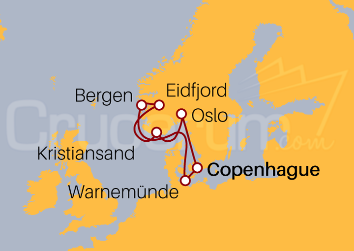 Itinerario Crucero Crucero Brisa Noruega 2023
