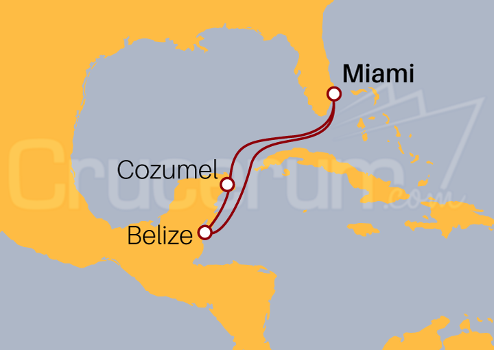 Itinerario Crucero Caribe occidental desde Miami 2022