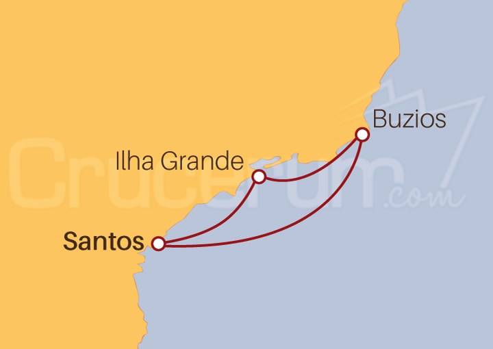 Itinerario Crucero Crucero Brasileño desde Santos 2023