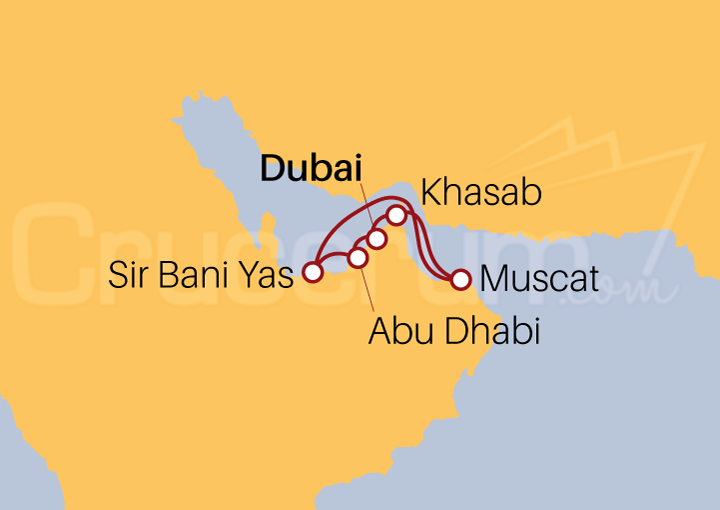 Itinerario Crucero Crucero Dubai y Emiratos 2022/23