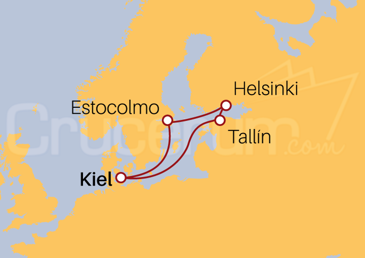 Itinerario Crucero Crucero Mar Báltico desde Kiel 2022