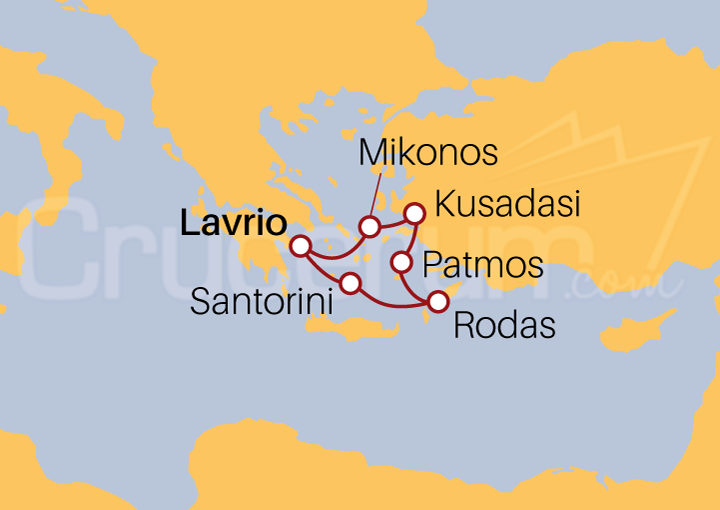 Itinerario Crucero Islas Griegas y Turquía 2023