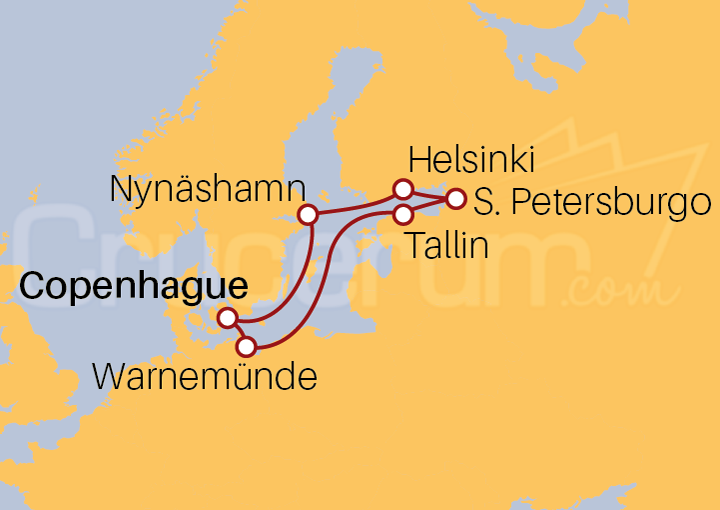 Itinerario Crucero Capitales bálticas desde Copenhague 2023