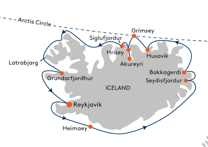 Itinerario Crucero Crucero por Reykjavic