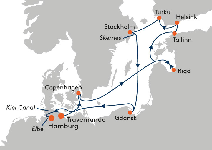 Itinerario Crucero Crucero por el Mar Báltico