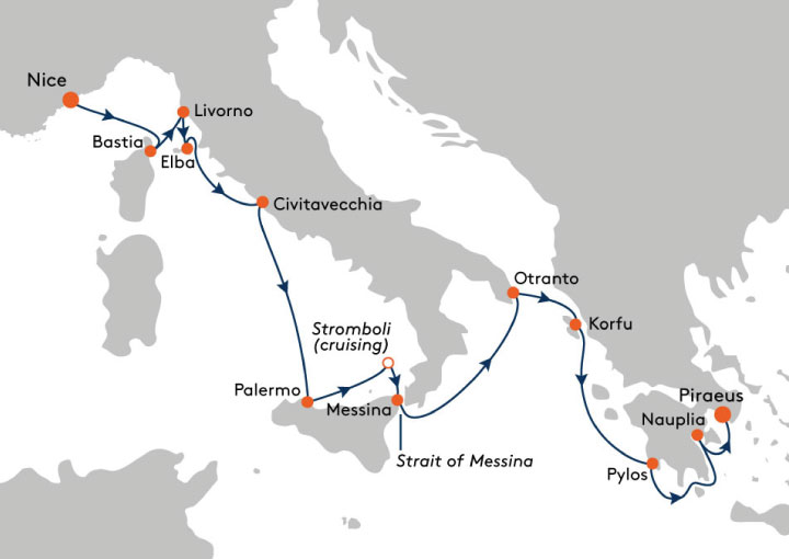Itinerario Crucero Crucero de Niza a Grecia
