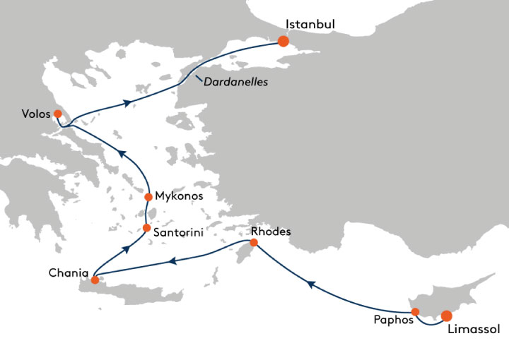 Itinerario Crucero Crucero de Limassol a Estambul