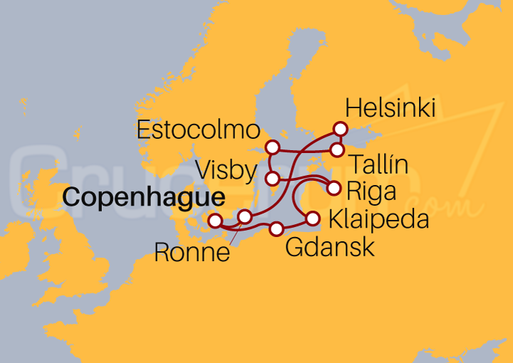 Itinerario Crucero Crucero extendido Joyas de Báltico