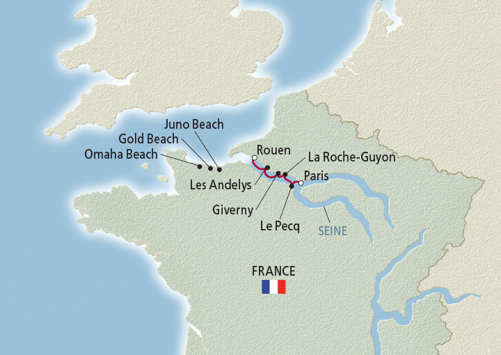 Itinerario Crucero Crucero París y el corazón de Normandía