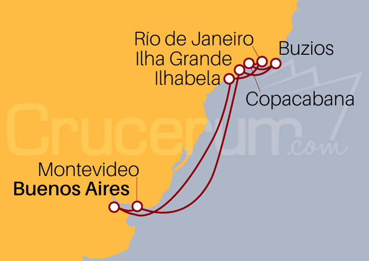 Itinerario Crucero Crucero Fin de Año por Brasil II 2022