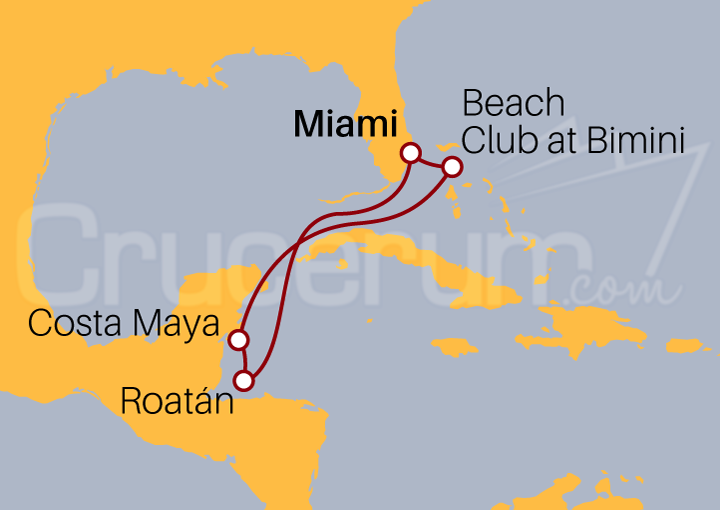 Itinerario Crucero Encanto del Caribe Occidental