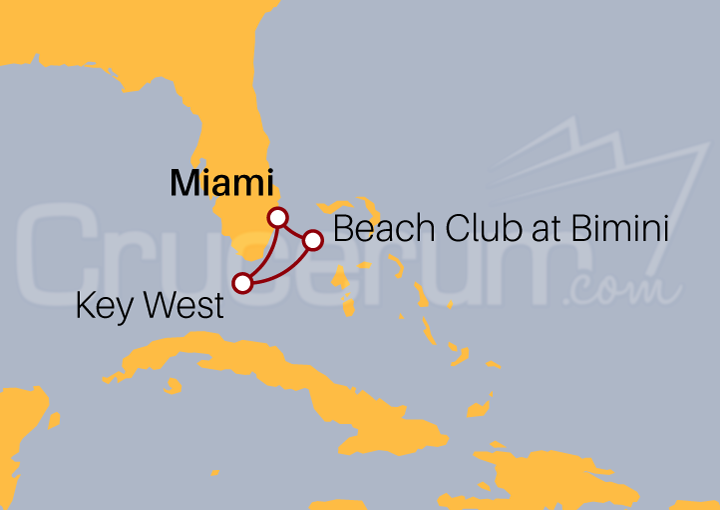 Itinerario Crucero Crucero Puestas de Sol desde Miami II 2023